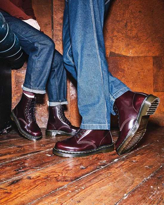 Botas Veganas Dr. Martens 1460 Mujer Vino MX-96730